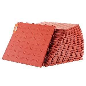 VEVOR Garage Tiles Interlocking, 12 x 12 x 0.53 inch 25 Pack Garage Floor Covering Tiles, Non-Slip Double-Sided Texture Garage Flooring Tiles - 1 of 4