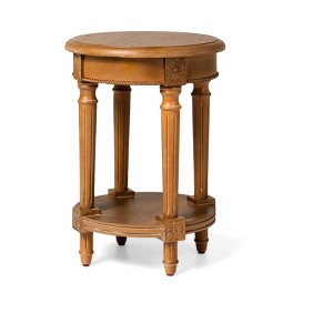 Maven Lane Pullman Traditional Round Wooden Side Table - 1 of 4