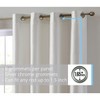 HLC.ME Jefferson Faux Silk Semi Sheer Light Filtering Microfiber Lined Grommet Lightweight Window Curtains, 2 Panels - 2 of 4