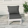 WestinTrends  Avalon Outdoor Patio HDPE Left Arm Facing Sectional Corner Club Chair with Patio Cushions - 2 of 4