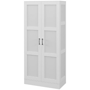 Aghana Digitals White Pantry Cupboard with Adjustable Shelves, Soft Close Hinges & Anti-Tipping - 1 of 4