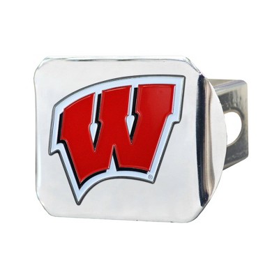 NCAA University of Wisconsin Badgers Metal Emblem Hitch Cover