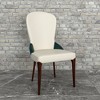 LeisureMod Leather Dining Chair Kitchen Room Side Chairs with Rubberwood Legs Havana Series - 2 of 4