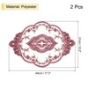 Unique Bargains Polyester Flexible Embroidery Vintage Pattern Washable Table Place Mats 2 Pcs - 2 of 4