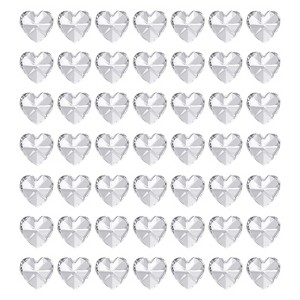 Unique Bargains DIY Lamp Art Craft Decorative Crystal Pendants Heart Beads 50 Pcs - 1 of 4
