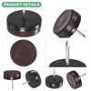 Unique Bargains Durable Nail-on Furniture Sliders Chair Leg Protectors 24 Pcs - 2 of 4
