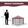 Acekool Outdoor Large Dog Kennel with Roof, Hexagonal Heavy Duty Metal Dog House with Secure Lock, 4.9x4.9x3.6 FT - 4 of 4