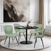CLIHOME 2 Pieces Armless Dining Chairs, Modern Leather Upholstered Chairs with Comfy Backrest and Sturdy Metal Legs 20" Height - 3 of 4