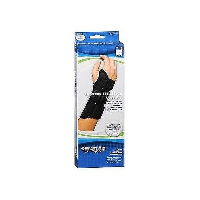Sport Aid Deluxe Wrist Brace Medium Left Black