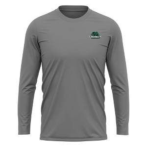 Binghamton University Adult Sport Long Sleeve Left Chest Logo, Athletic Heather - 1 of 4