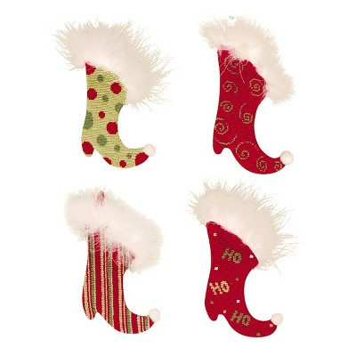 C&F Home Ho Ho Petit Point Mini Stocking A/4