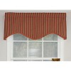 RLF Home Olivia Stripe Trimmed Cornice 100% Cotton with Fully Lined 3" Rod Pocket Valnance for Windows 50" x 17" Multi - 2 of 4