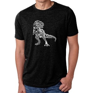 LA Pop Art Men's Premium Blend Word Art T-shirt - Dino Pics - 1 of 4