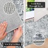 Modern Thin Rug Oriental Floral Carpet Design for Living Room Bedroom Dorm Kitchen Contemporary Decor - Non Slip, Machine Washable - 3 of 4