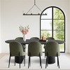 7 Piece Dining Set for 6,Black Extendable Dining Table with 6 Upholstered Armless Dining Chairs for Dining Room,Kitchen-Maison Boucle - 2 of 4