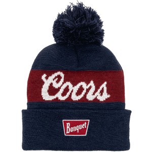 Tee Luv Coors Banquet Pom Pom Beanie Knit Hat - 1 of 3