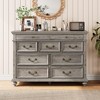 Farmhouse 9 Drawers Dresser for Bedroom, 47" Wide Wood Rustic Chest of 9 Drawers with Metal Handles, Vintage Design - 3 of 4