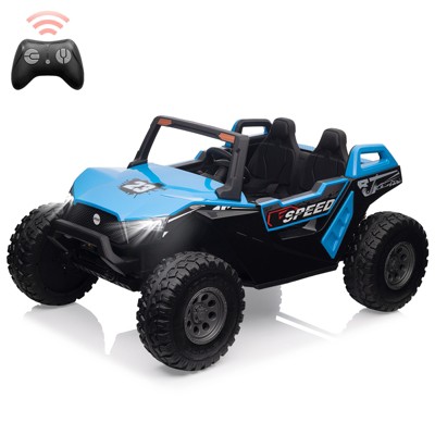 24V 2-Seater Ride On UTV Car for Kids with Remote, Dual Modes, Adjustable Seats, Large EVA Wheels, Music & Lights