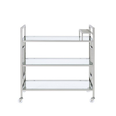 Harper Serving Bar Cart Chrome - Picket House Furnishings