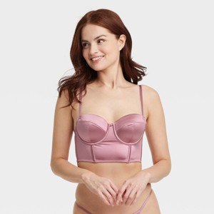 Women's Bustier Satin Lightly Lined Lingerie Corset - Auden™ - 1 of 4