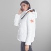 Members Only Womens Hi-Shine Chevron Quilt Puffer Jacket with Nickelodeon Mashup Print Lining - 4 of 4