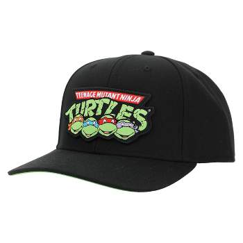 TMNT Retro Logo with Turtle Heads Baseball Cap