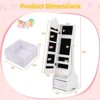 Infans Kids Vanity Set Princess Makeup Dressing Table and Chair Set w/ Jewelry Armoire - 2 of 4