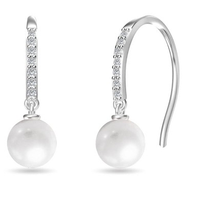 Donatello Gian Sterling Silver Pearl And Crystal Earrings