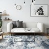 Washable Area Rug Contemporary Abstract Rug for Bedroom with Non Slip Backing Low Pile Soft Marble Printed Floor Carpet - 2 of 4