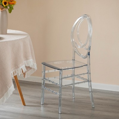 Crystal Clear Acrylic Armless Dining Chair, 36" Height