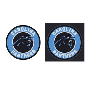 Evergreen Ultra-Thin Edgelight LED Wall Decor, Round, Carolina Panthers- 23 x 23 Inches Made In USA - 1 of 4
