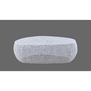 NicBex Modern 20" Round Aluminium Coffee Table with Hollow Design for Living Room and Bedroom - 1 of 4