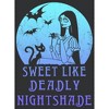 Women's The Nightmare Before Christmas Halloween Sally Sweet Like Deadly Nightshade Racerback Tank Top - 2 of 4