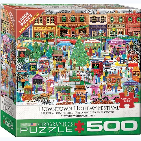 Eurographics Inc Downtown Holiday Festival 500 Piece Jigsaw Puzzle Target