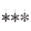 Transpac Metal 7.48 in. Multicolored Christmas Snowflake Ornament Set of 3 - 3 of 4