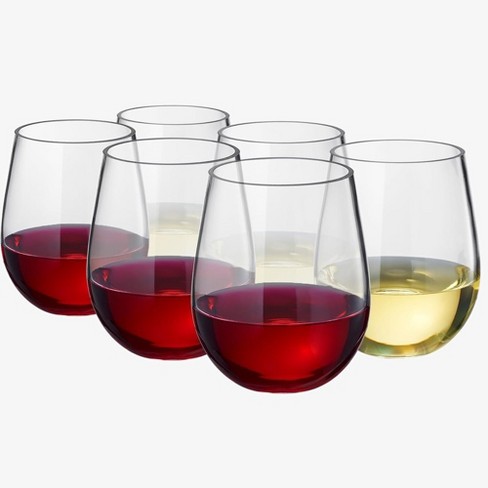 The Wine Savant Shatterproof Acrylic Colored Wine Glasses, Stylish &  Luxurious Design, Unique Addition To Home Bar - 6 Pk : Target