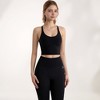 Anna-Kaci Active Women's Longline Sports Bra with Scoop Neck and Thin Strap Design for Yoga and Low Impact Workouts - 2 of 4