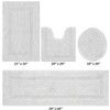 Lux Premium 100% Cotton Tufted Solid Reversible 4 Piece Bath Rug Set – Ultra-Soft, Water-Absorbent, Durable, Machine Washable Bathroom Rug - 2 of 4