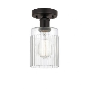 Hadley - 1 Light Semi-Flush Mount In Art Deco Style-9.75 Inches Tall and 4.5 Inches Wide - 1 of 1