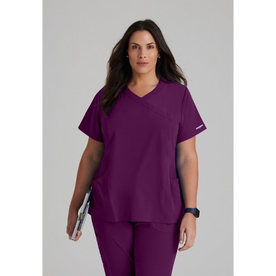 Skechers By Barco - Vitality Women's Charge 3-pocket Crossover Scrub Top  Small Wine : Target