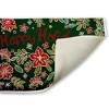 Stupell Industries Holiday Poinsettia Greeting Printed Plush Bath Mat And Bath Rug, Design By Jenny Faw, 18"X30" - 2 of 4