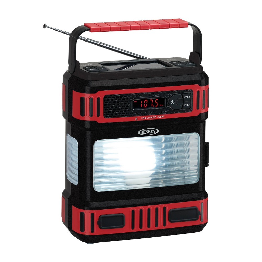 Jensen Portable Bluetooth Digital AM/FM Weather Band Lantern Radio with Emergency USB Charging Port