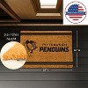 Evergreen Pittsburgh Penguins Logo Turf Mat, Brown- 28 x 16 Inches Indoor Outdoor Doormat - 3 of 4