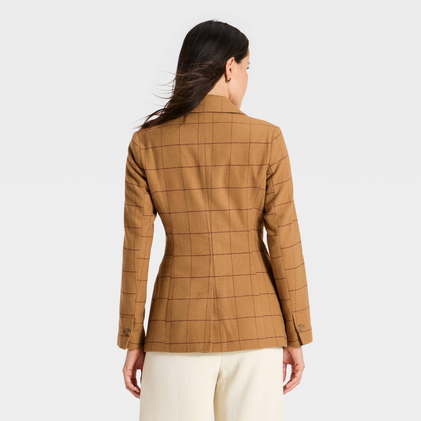 Женский пиджак A New Day Long Sleeve Button Blazer, цвет: Коричневый — фото 2