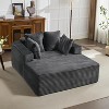 Gaomon 61'' Chaise Lounge Chair, Extra-Wide Oversized Comfy Upholstered Sofa with Pillows - 3 of 4