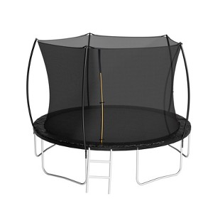 Aukfa 12FT Trampoline for Kids and Adults with Safety Enclosure Net, Double-Sided Color Pad, Curved Safety Poles - 1 of 4
