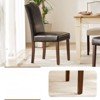 FONTOI Dining Chairs, Armless Dining Chairs, Upholstered Dining Chairs with Nailhead Trim and Wood Legs, Black, 14.17"*36.61"*16.14" - 3 of 4