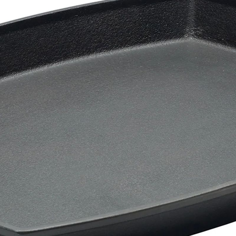 Bayou Classic 12 x 14 Inch Heavyweight Even-Heating Oven & Broiler Safe Cast Iron Shallow Skillet Pan with Wide Loop Handles for Cooking or Baking, 6 of 8
