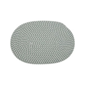 Unique Bargains Trivet Oval Rope Coaster Cotton Non-Woven Fabric 12.6"x8.66"x0.31" - 1 of 3