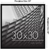 Americanflat 30x30 Picture Frame with Polished Plexiglass - Streamline Collection - Thin Square Picture Frame for Wall Display - Black - 2 of 4